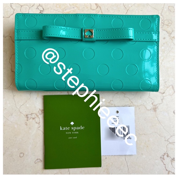 NWT Kate Spade Bifold Wallet Camellia Street Brightberl Green Teal - Picture 6 of 8